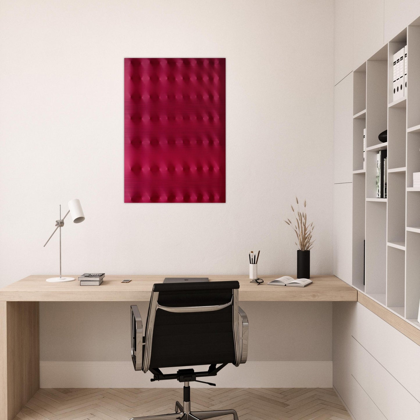 Superficie rossa - 2006 - Enrico Castellani Brushed Aluminum Print - 70x100 cm / 28x40 inches | Enrico Castellani Aluminum Print | Enrico Castellani Prints