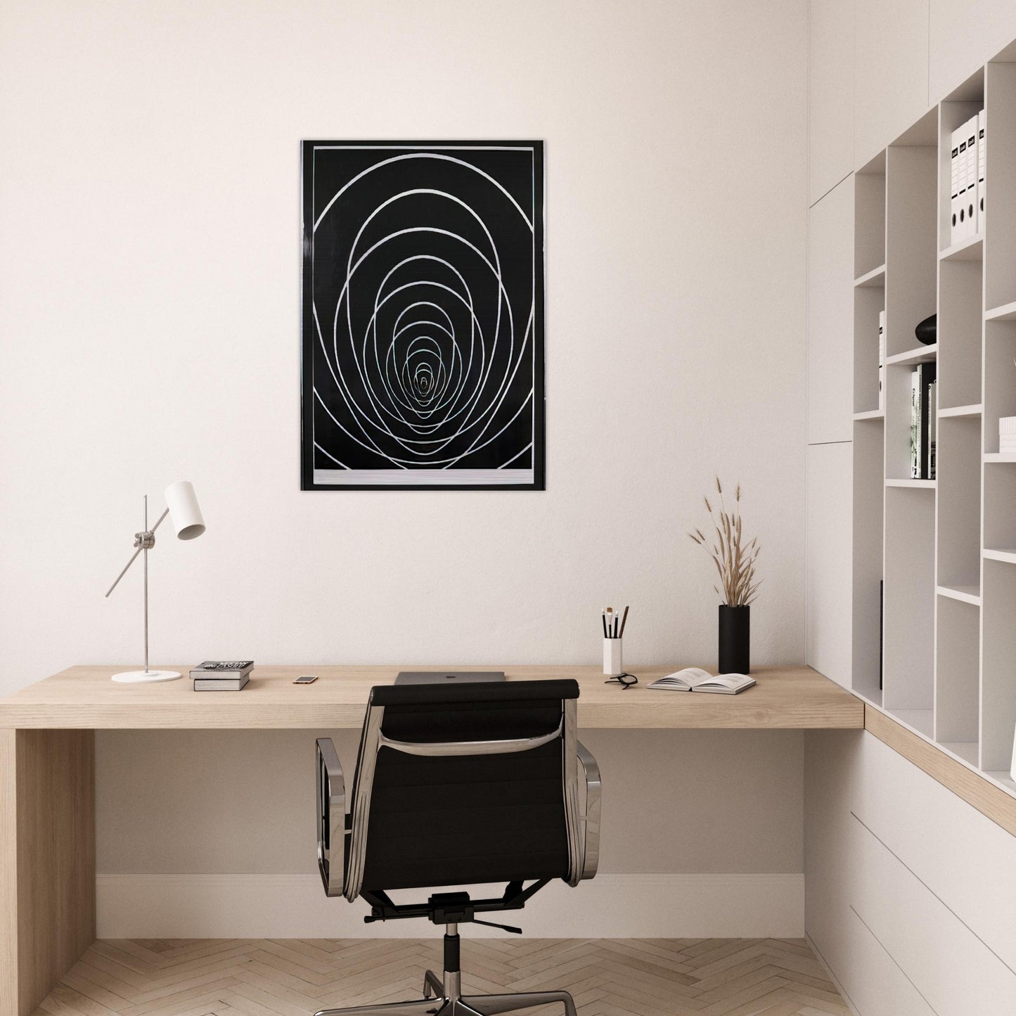 Concentric Space - 1969 - Clarence Holbrook Carter Brushed Aluminum Print - 70x100 cm / 28x40 inches | Clarence Holbrook Carter Aluminum Print | Clarence Holbrook Carter Prints