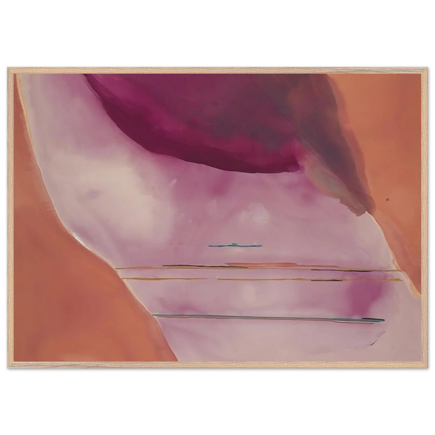 Helen Frankenthaler - Pendulum - 1972 Wall art - 60x80 cm / 24x32 Inches - Premium Wooden Framed Poster With Fine Art Paper - Wood frame