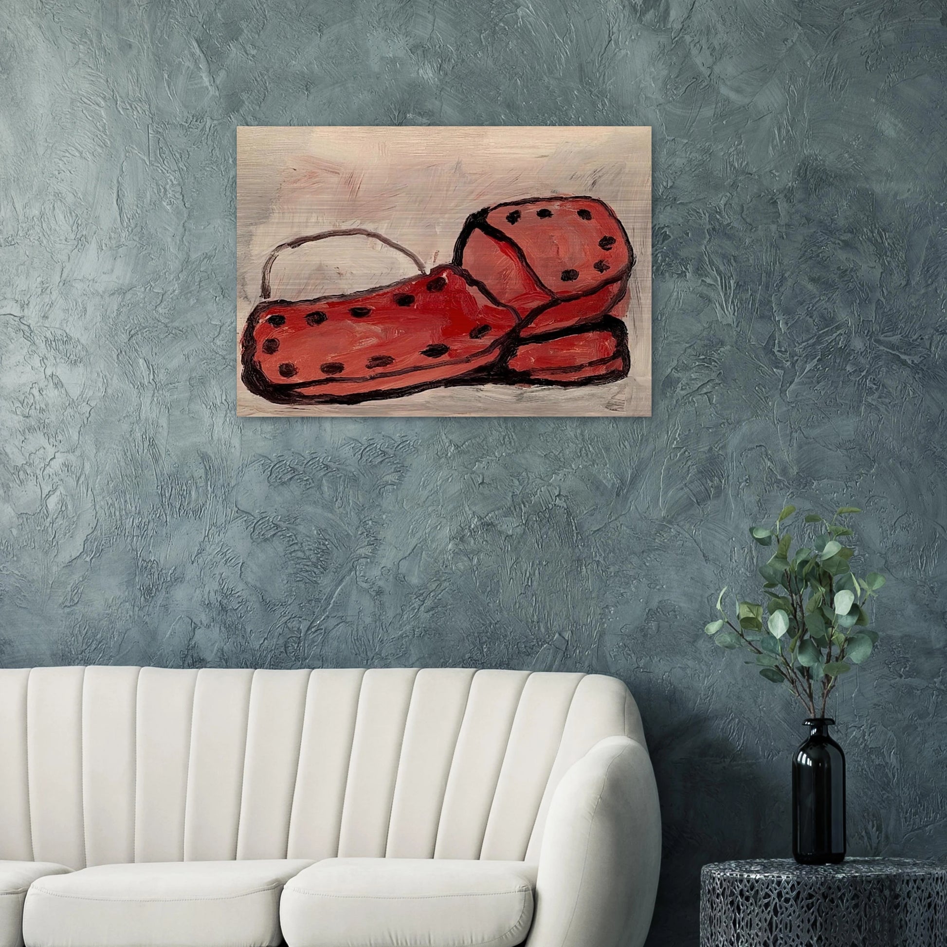 SHOES 1968 - Philip Guston Brushed Aluminum Print - 70x100 cm / 28x40 inches | Philip Guston Aluminum Print | Philip Guston Prints