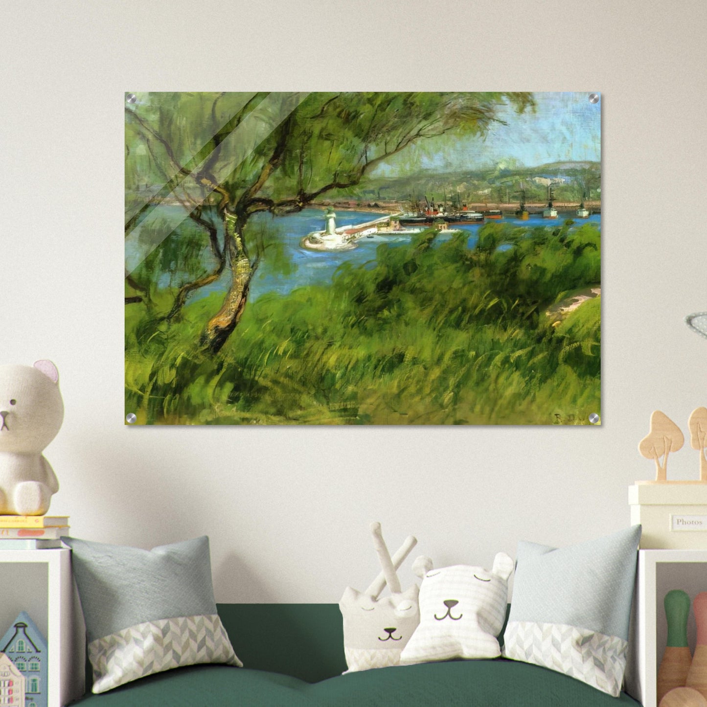 VIEW OF A PORT - Raoul Dufy Acrylic Print - 70x100 cm / 28x40″ inches