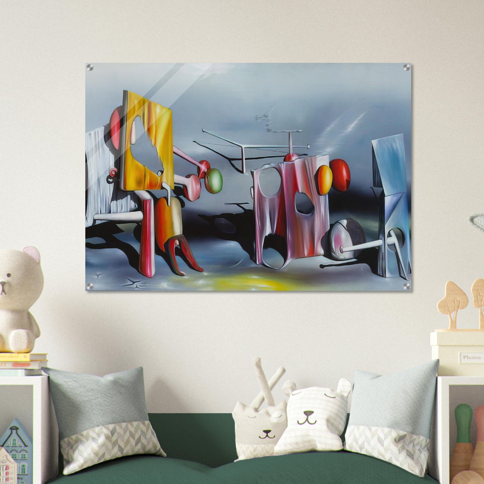 Reply to Red - Yves Tanguy Acrylic Print - 70x100 cm / 28x40″ inches | Yves Tanguy Wall Art | Yves Tanguy Prints