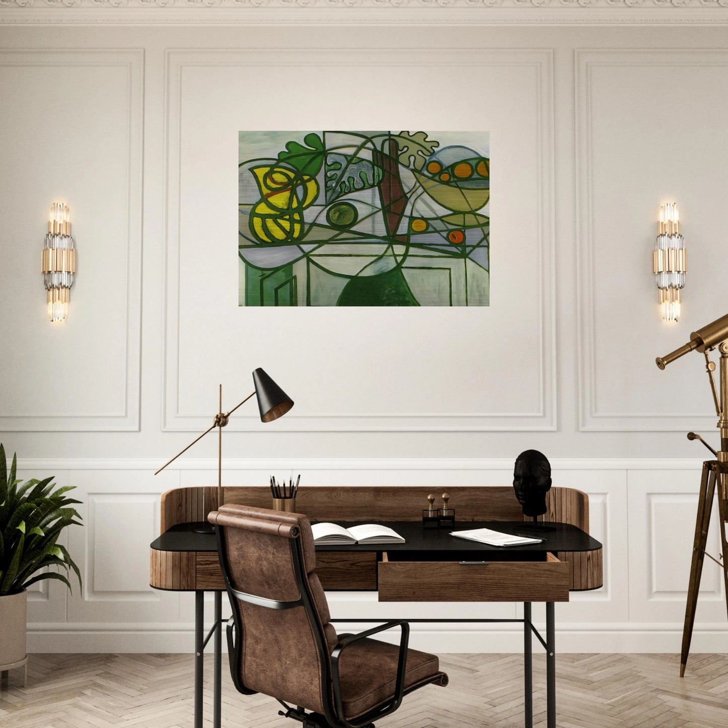 Still life - Pablo Picasso Brushed Aluminum Print - 70x100 cm / 28x40 inches | Pablo Picasso Aluminum Print | Pablo Picasso Prints
