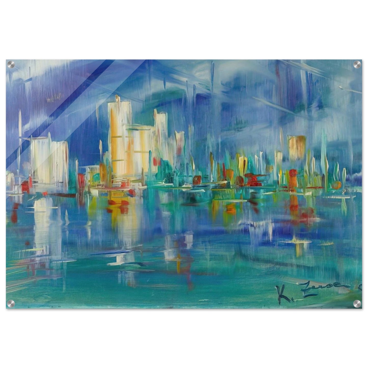 Untitled - 1985 - Konrad Zuse Acrylic Print - 70x100 cm / 28x40″ inches | Konrad Zuse Wall Art | Konrad Zuse Prints