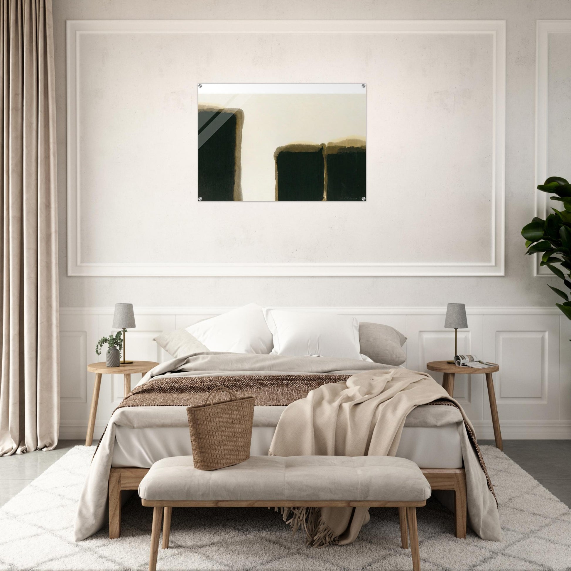 Burnt Umber  Ultramarine I - 1981 - Yun Hyong-keun Acrylic Print - 70x100 cm / 28x40″ inches | Yun Hyong-keun Wall Art | Yun Hyong-keun Prints