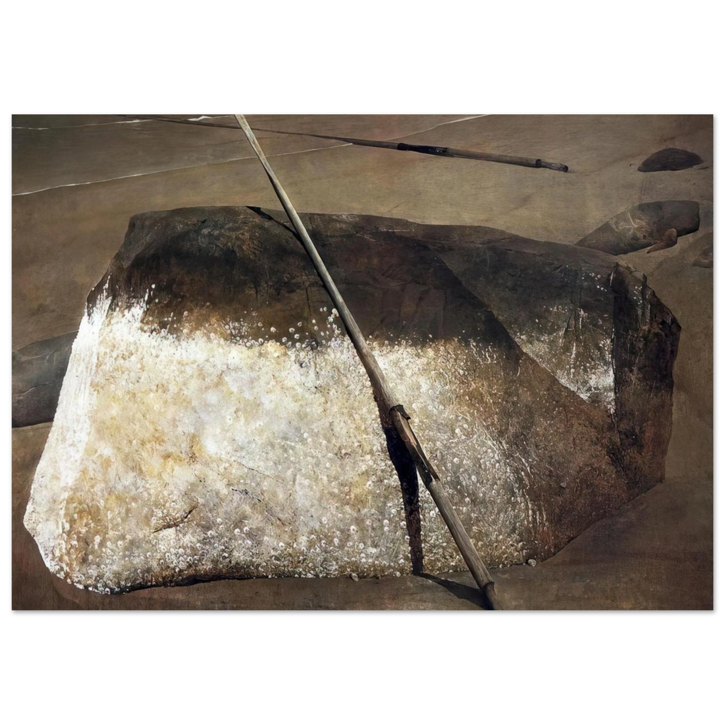 Andrew Wyeth - NOT DETECTED 38 Wall Art - 30x40 cm / 12x16 inches - Premium Wooden Framed Poster With Fine Art Paper-canvas - White frame
