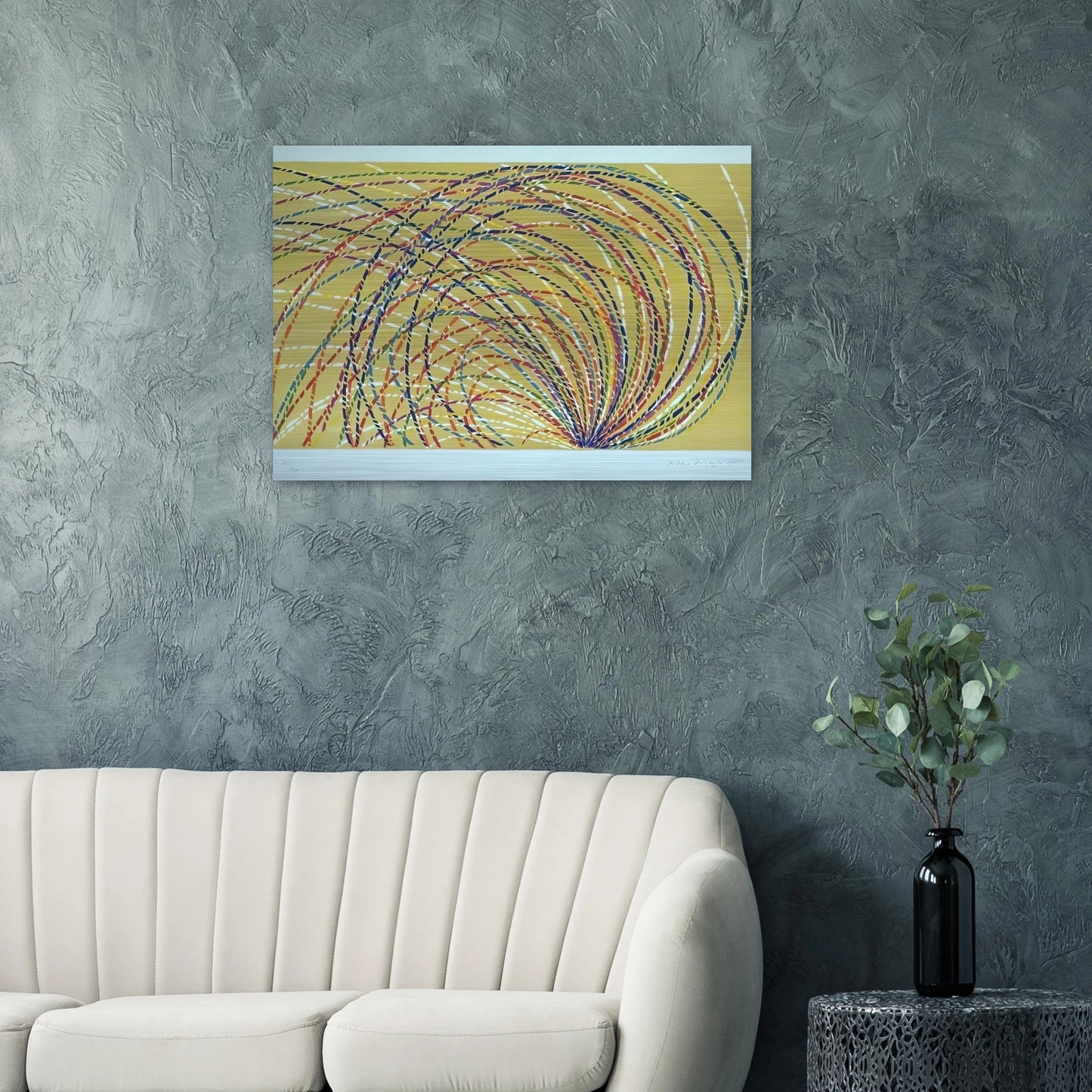 Aurora - 1985 - Piero Dorazio Brushed Aluminum Print - 70x100 cm / 28x40 inches | Piero Dorazio Aluminum Print | Piero Dorazio Prints