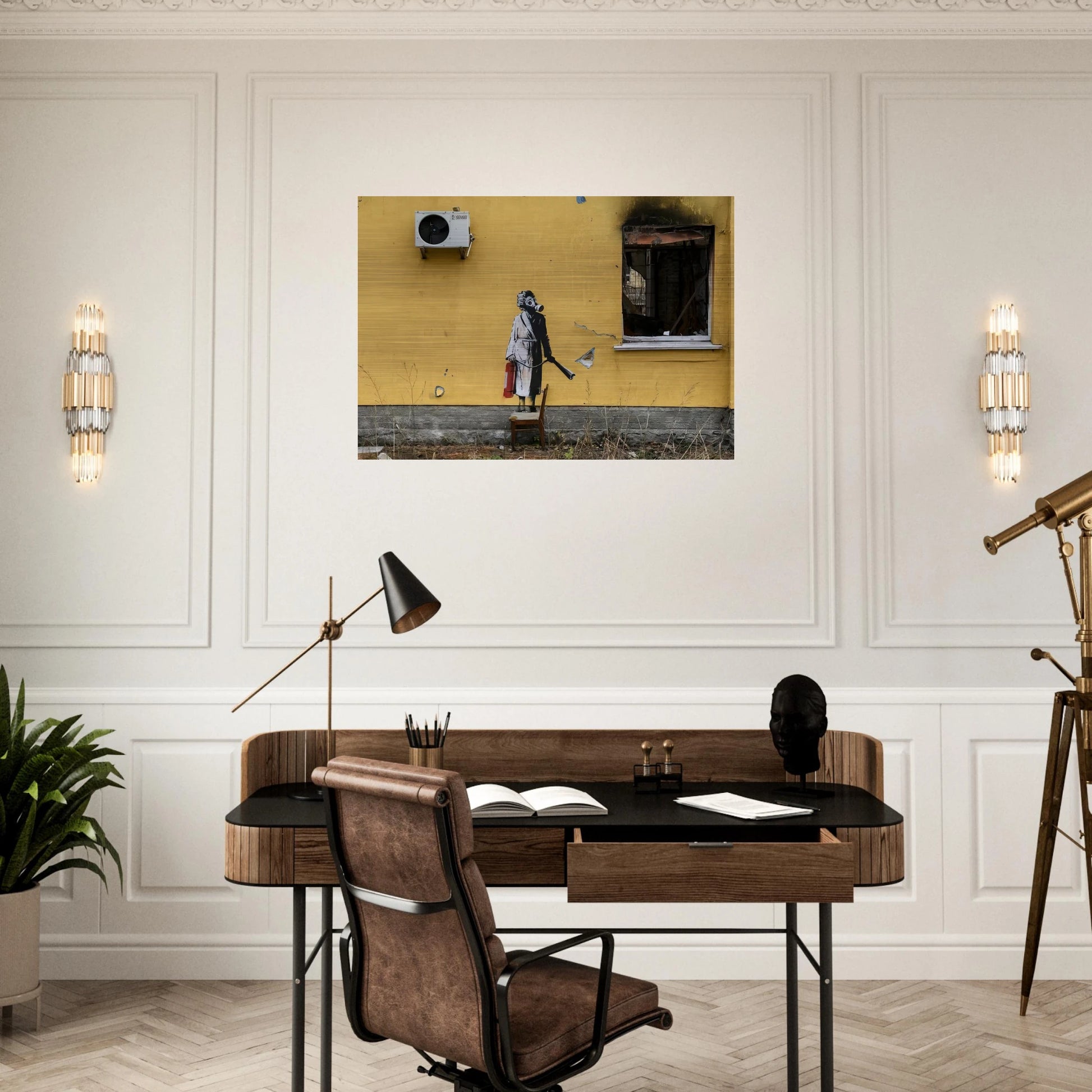HOSTOMEL PROSKURIVSKA 2 2022 - Banksy Brushed Aluminum Print - 70x100 cm / 28x40 inches | Banksy Aluminum Print | Banksy Prints