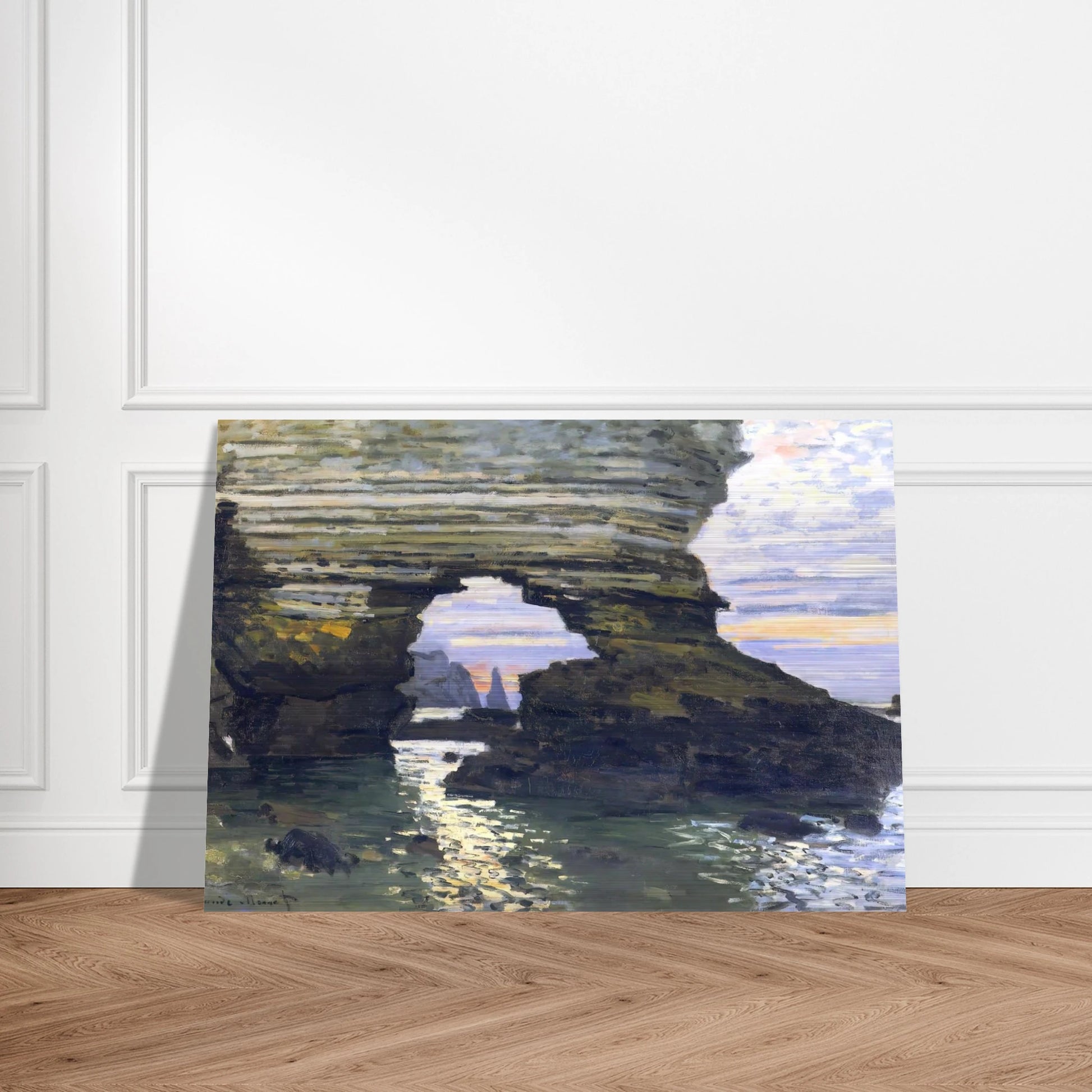 Port d `Amount Etretat - claude monet Brushed Aluminum Print - 70x100 cm / 28x40 inches | claude monet Aluminum Print | claude monet Prints