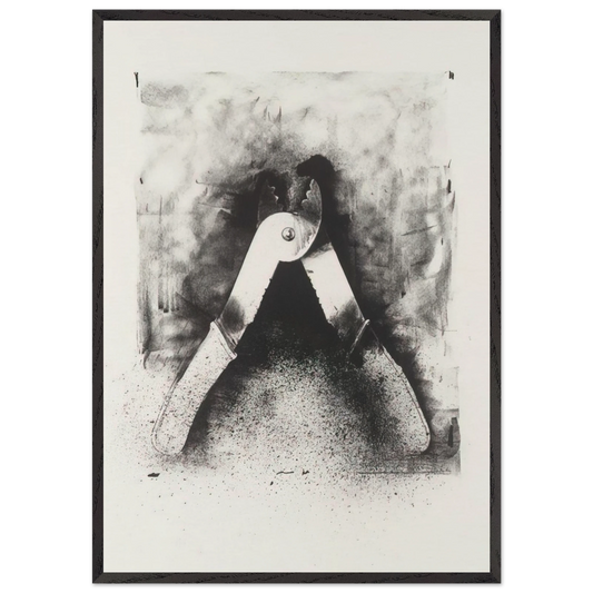 UNTITLED FROM TEN WINTER TOOLS 1973 7 - Jim Dine 70x100 cm / 28x40 inches Framed Art Print – Black Wooden Frame