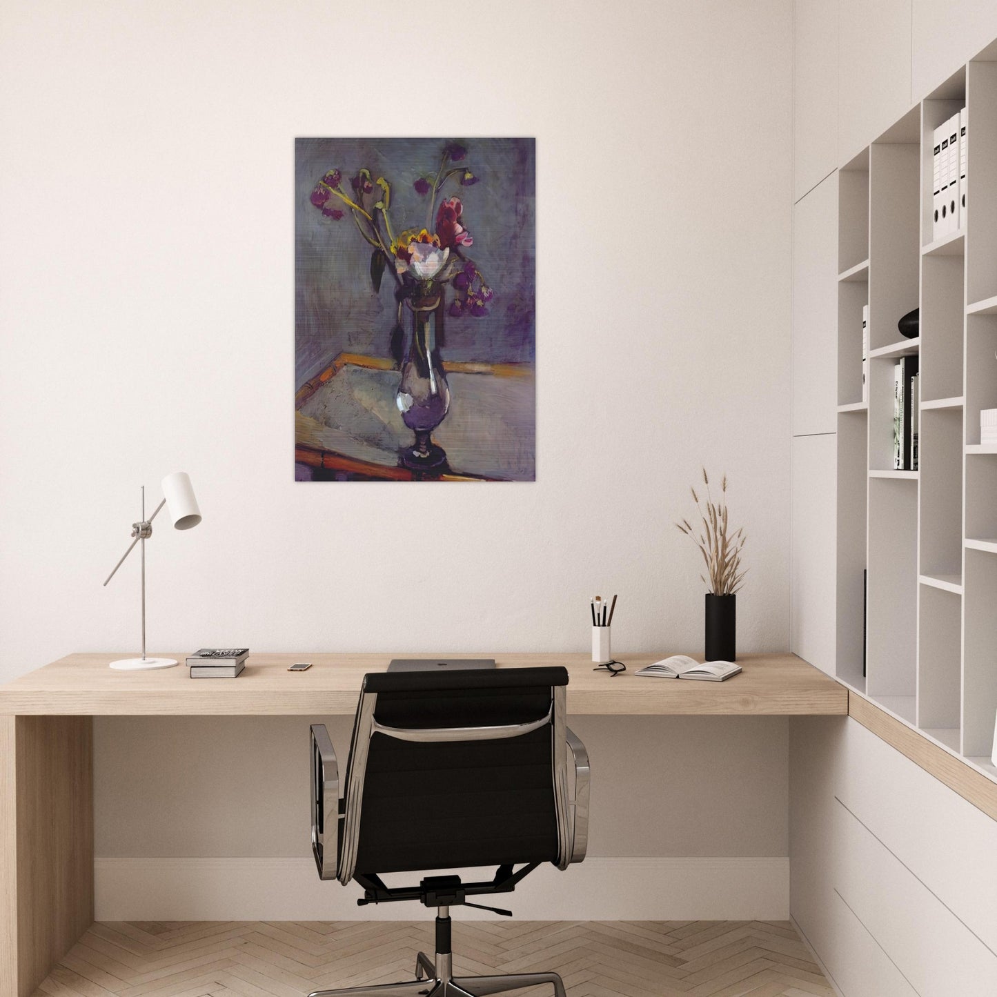 BOUQUET ON A BAMBOO TABLE 1903 - Henri Matisse Brushed Aluminum Print - 70x100 cm / 28x40 inches | Henri Matisse Aluminum Print | Henri Matisse Prints