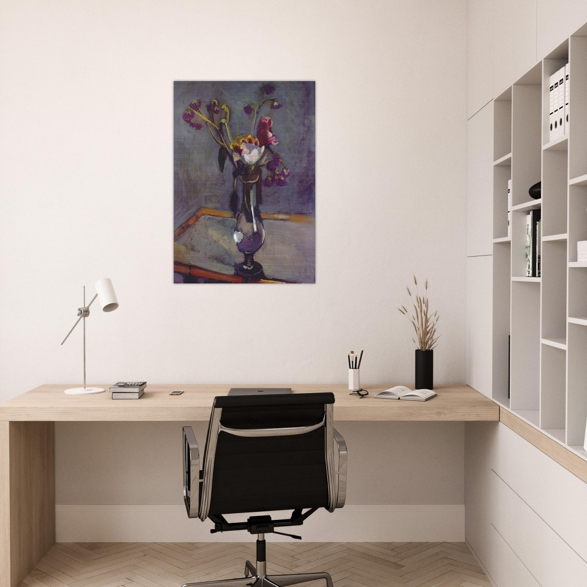 BOUQUET ON A BAMBOO TABLE 1903 - Henri Matisse Brushed Aluminum Print - 70x100 cm / 28x40 inches | Henri Matisse Aluminum Print | Henri Matisse Prints
