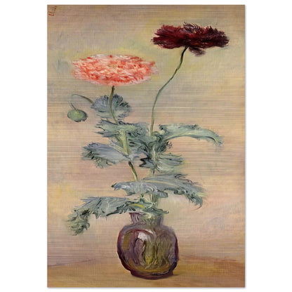 Red and Pink Poppies - claude monet Brushed Aluminum Print - 70x100 cm / 28x40 inches | claude monet Aluminum Print | claude monet Prints