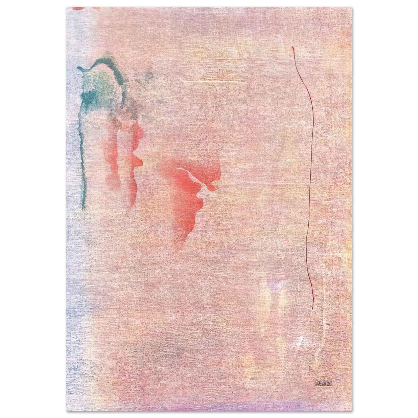 Helen Frankenthaler - Cedar Hill - 1983 Wall art - 20x25 cm / 8x10 inches - Premium Wooden Framed Poster With Fine Art Paper-canvas - Black frame