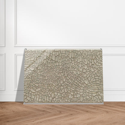 Cretto Grande Bianco - 1982 - Alberto Burri Acrylic Print - 70x100 cm / 28x40″ inches | Alberto Burri Wall Art | Alberto Burri Prints