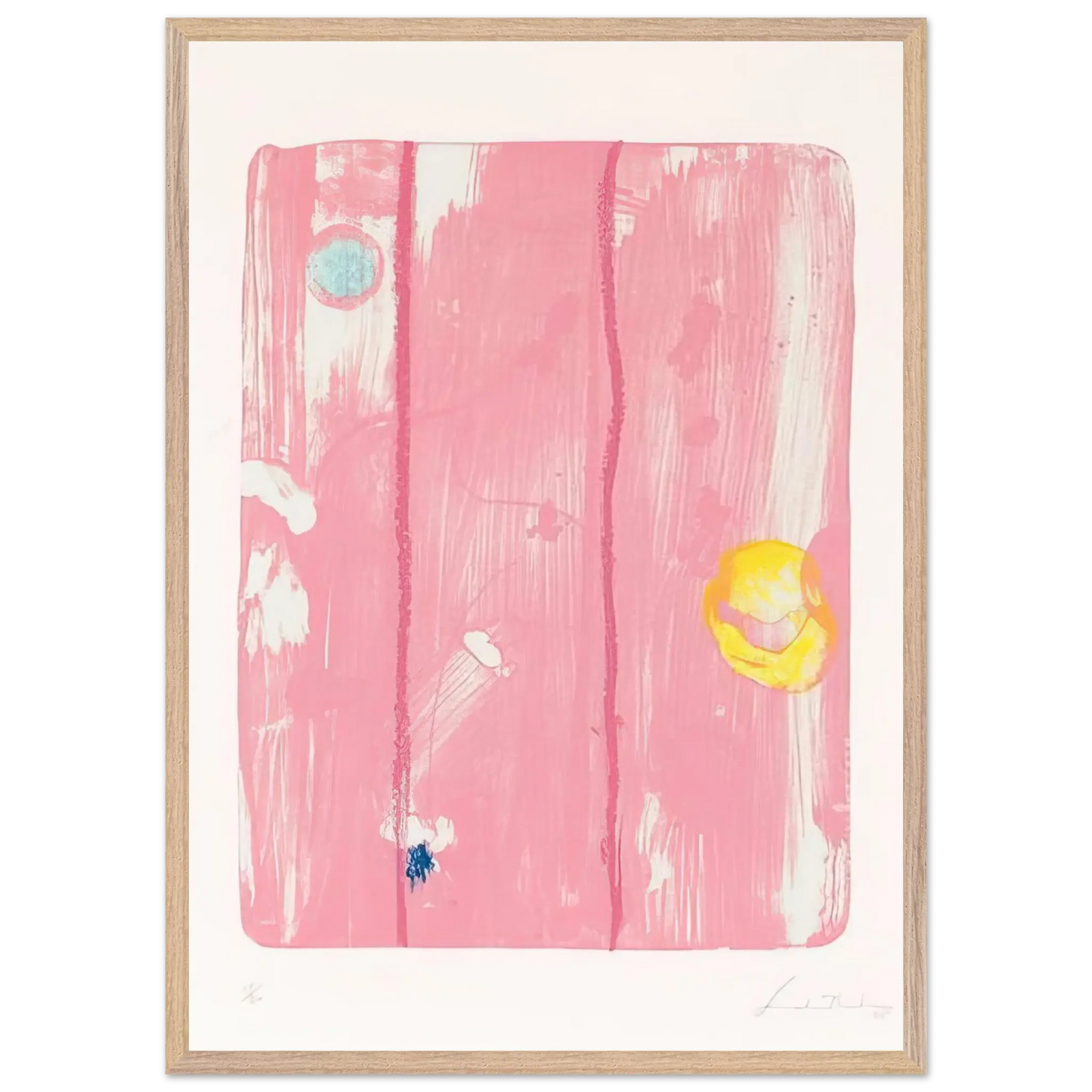 Helen Frankenthaler - Reflections VIII - 1995 Wall art - A3 (29.7 x 42  cm) - Premium Wooden Framed Poster With Fine Art Paper - Black frame