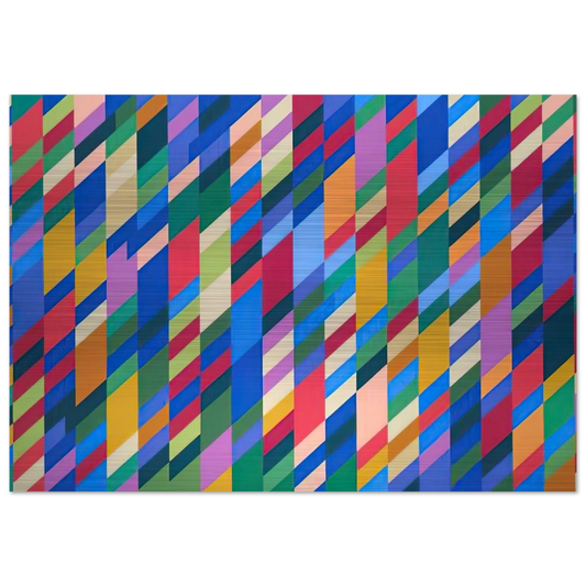 NATARAJA 1993 - Bridget Riley Brushed Aluminum Print - 70x100 cm / 28x40 inches | Bridget Riley Aluminum Print | Bridget Riley Prints