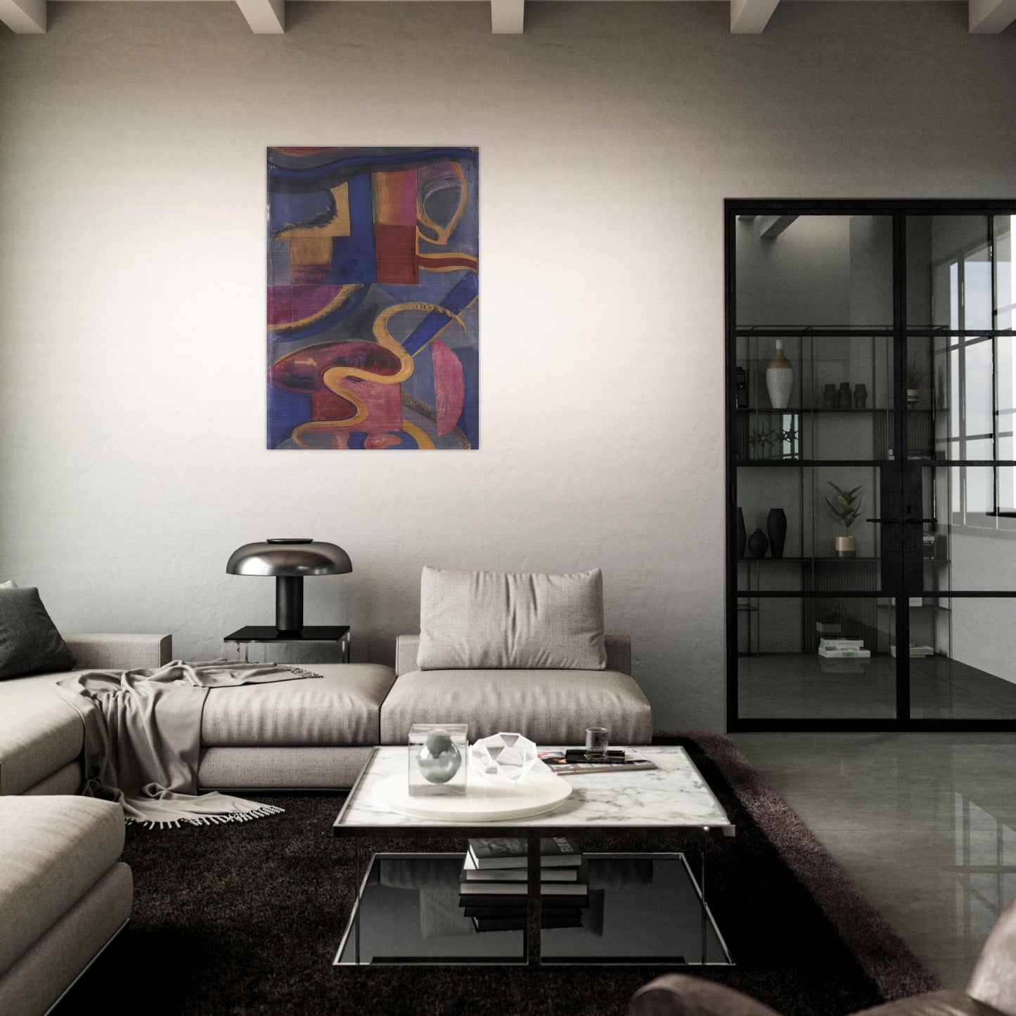 Composizione Dada - Abstract Art - Julius Evola Brushed Aluminum Print - 70x100 cm / 28x40 inches | Julius Evola Aluminum Print | Julius Evola Prints
