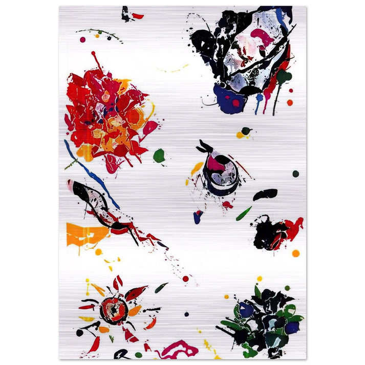 Untitled  SFE-046  - Sam Francis Brushed Aluminum Print - 70x100 cm / 28x40 inches | Sam Francis Aluminum Print | Sam Francis Prints