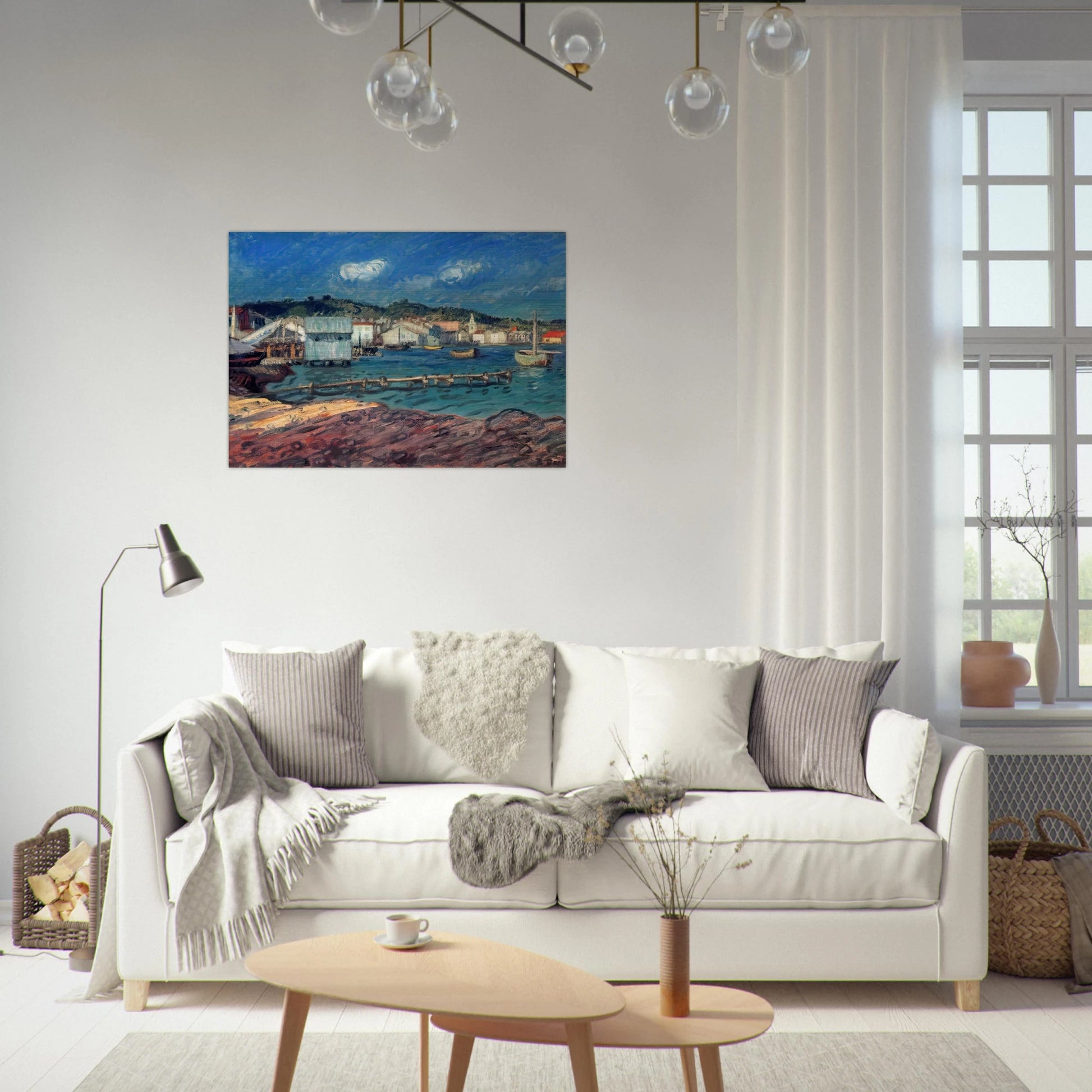 THE PORT OF MARTIGUES - Raoul Dufy Brushed Aluminum Print - 70x100 cm / 28x40 inches | Raoul Dufy Aluminum Print | Raoul Dufy Prints