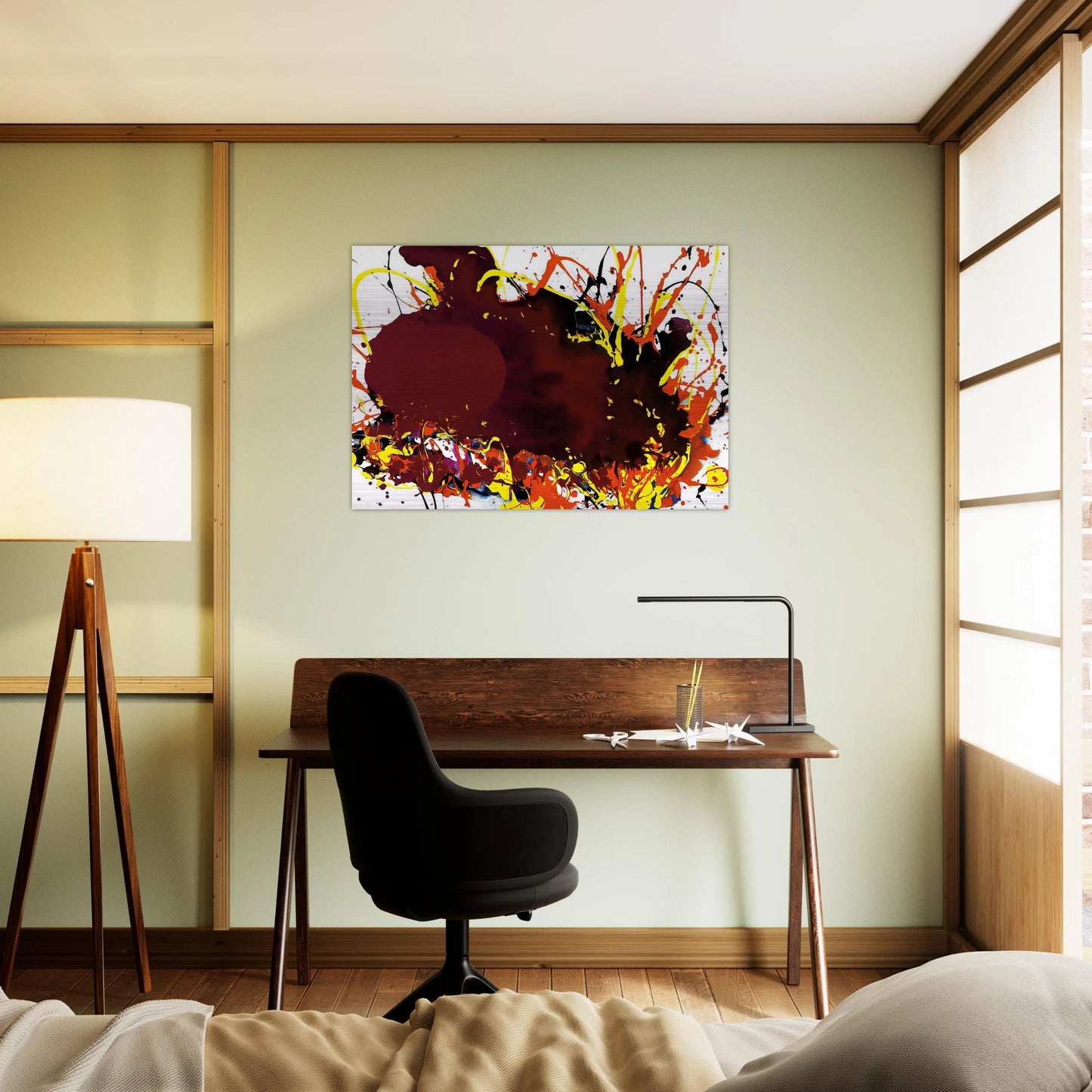 Untitled  SFP94-139  SFF 1809  - Sam Francis Brushed Aluminum Print - 70x100 cm / 28x40 inches | Sam Francis Aluminum Print | Sam Francis Prints