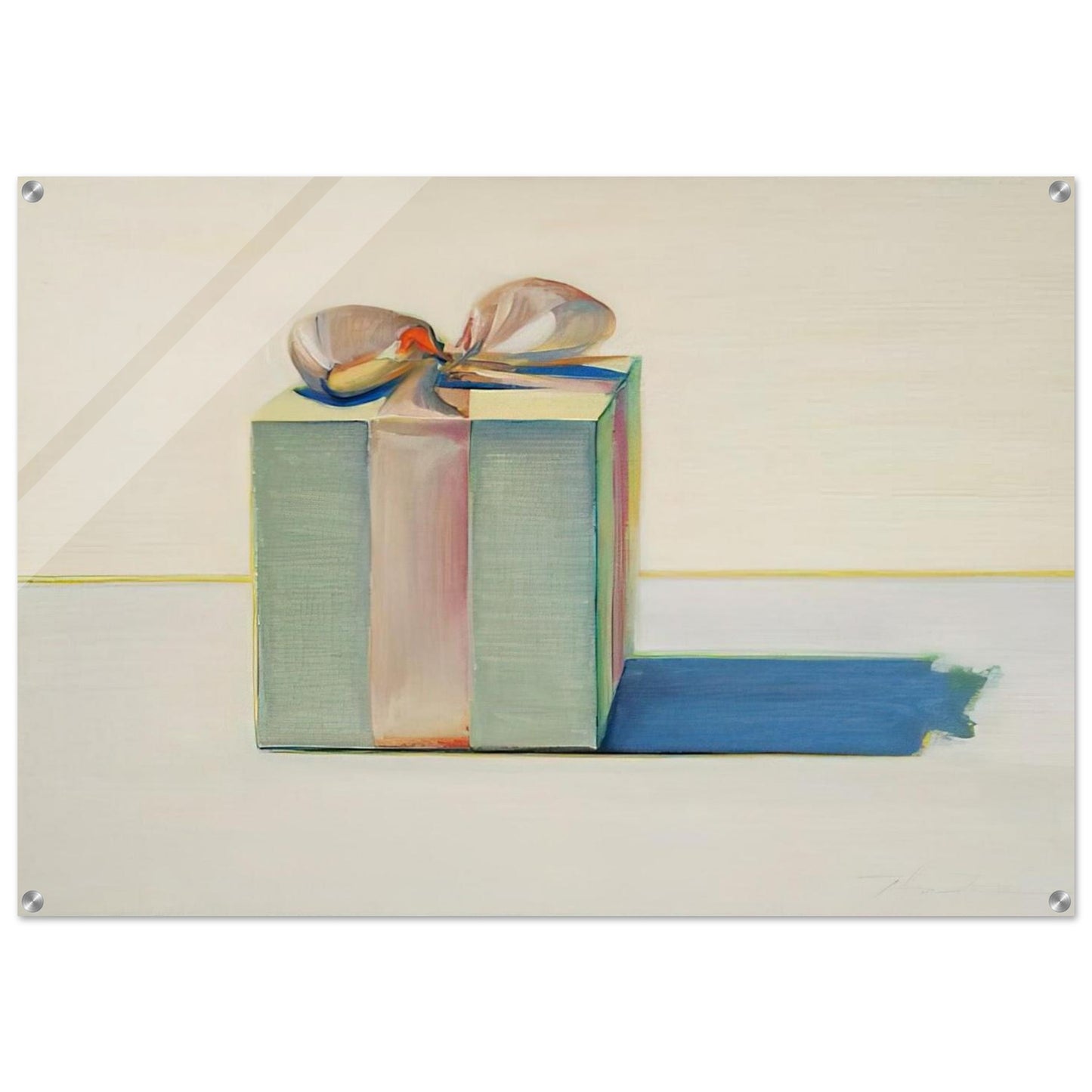 Gift Box - 1971 - Wayne Thiebaud Acrylic Print - 70x100 cm / 28x40″ inches