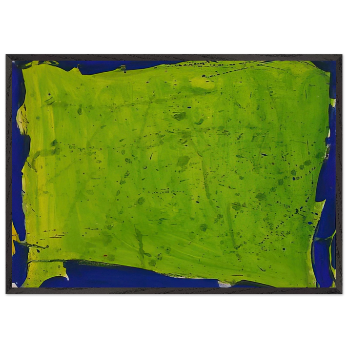 Untitled  Blue-Green  - Sam Francis 70x100 cm / 28x40 inches Framed Art Print – Black Wooden Frame