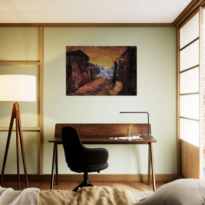 LA STRADA DI CASA 1900 - Carlo Carra Brushed Aluminum Print - 70x100 cm / 28x40 inches | Carlo Carra Aluminum Print | Carlo Carra Prints