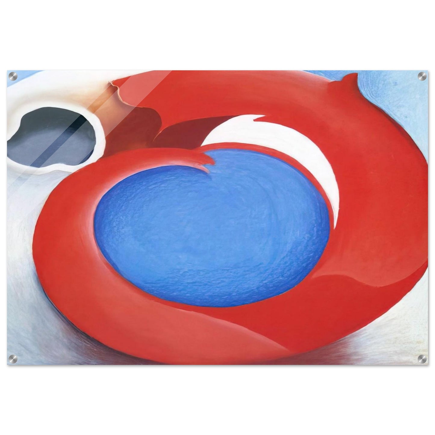 Goat's Horn With Red - Georgia O'Keeffe Acrylic Print - 70x100 cm / 28x40″ inches | Georgia O'Keeffe Wall Art | Georgia O'Keeffe Prints