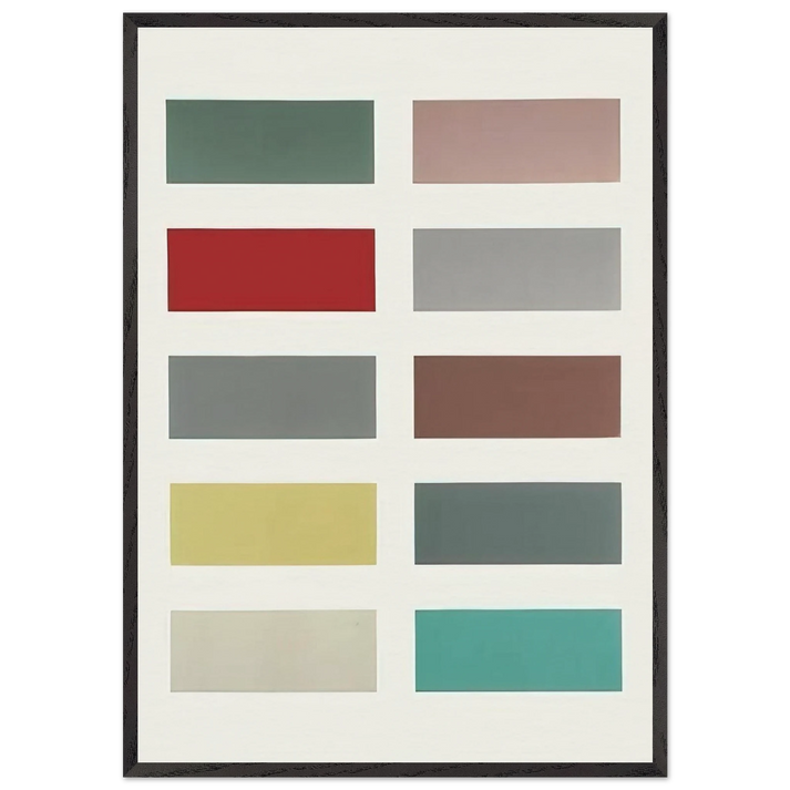 TEN COLOURS 1966 - Gerhard Richter 70x100 cm / 28x40 inches Framed Art Print – Black Wooden Frame