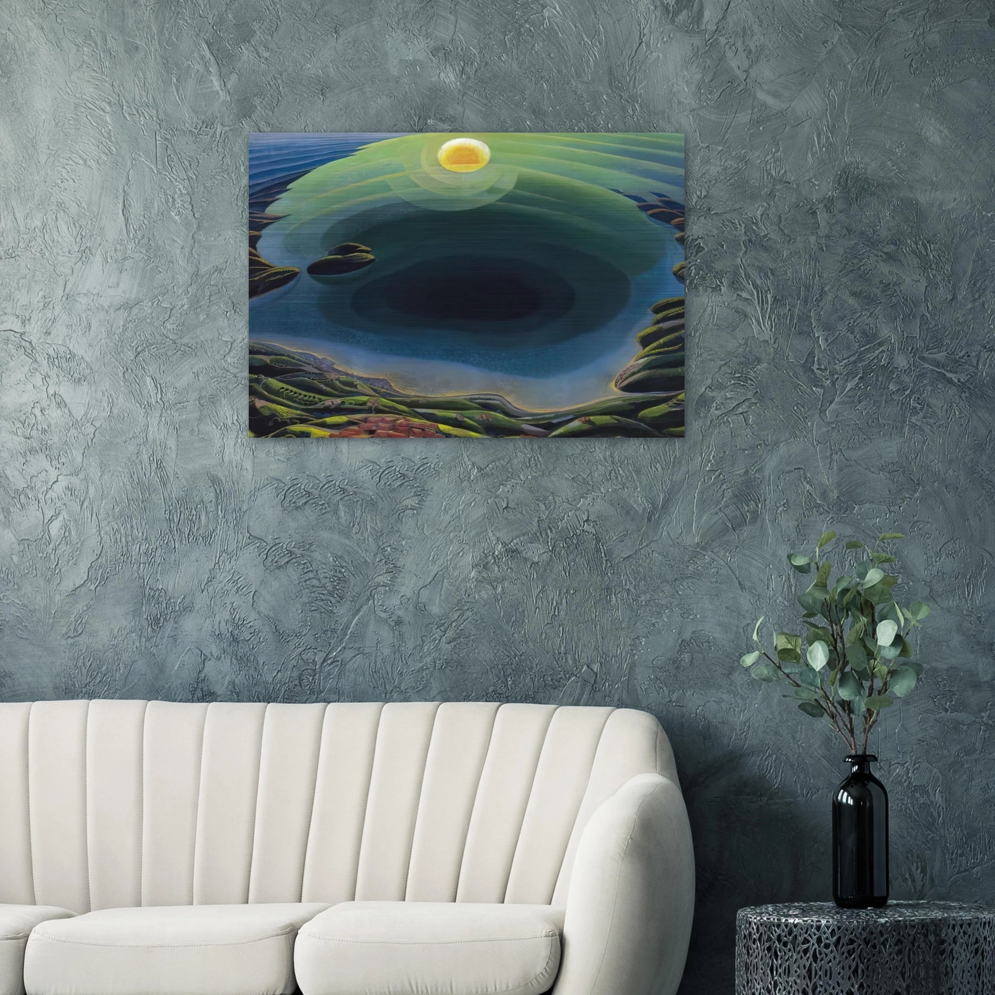 Aurora sul Golfo - 1935 - Gerardo Dottori Brushed Aluminum Print - 70x100 cm / 28x40 inches | Gerardo Dottori Aluminum Print | Gerardo Dottori Prints