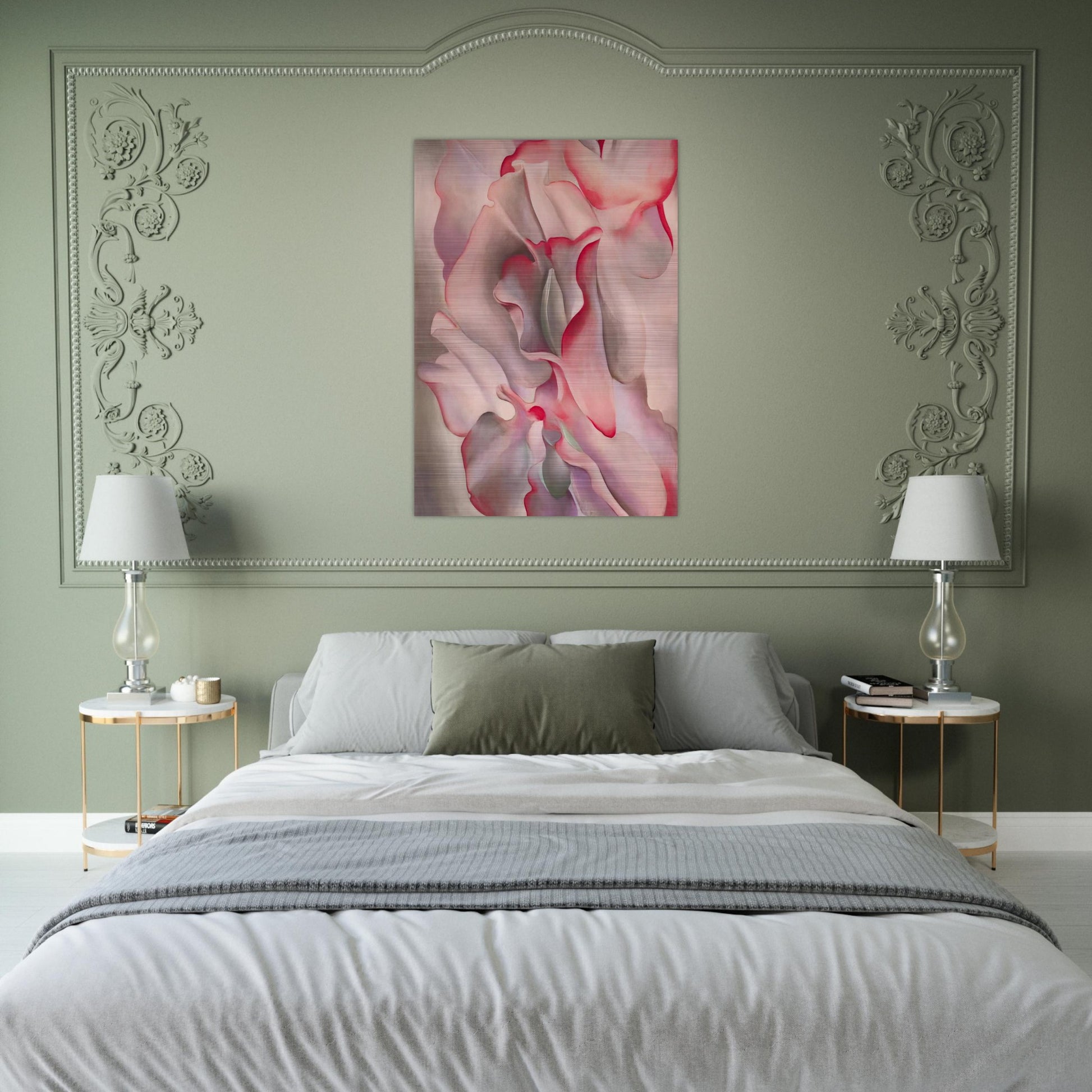 Pink Sweet Peas 2 - Georgia O'Keeffe Brushed Aluminum Print - 70x100 cm / 28x40 inches | Georgia O'Keeffe Aluminum Print | Georgia O'Keeffe Prints