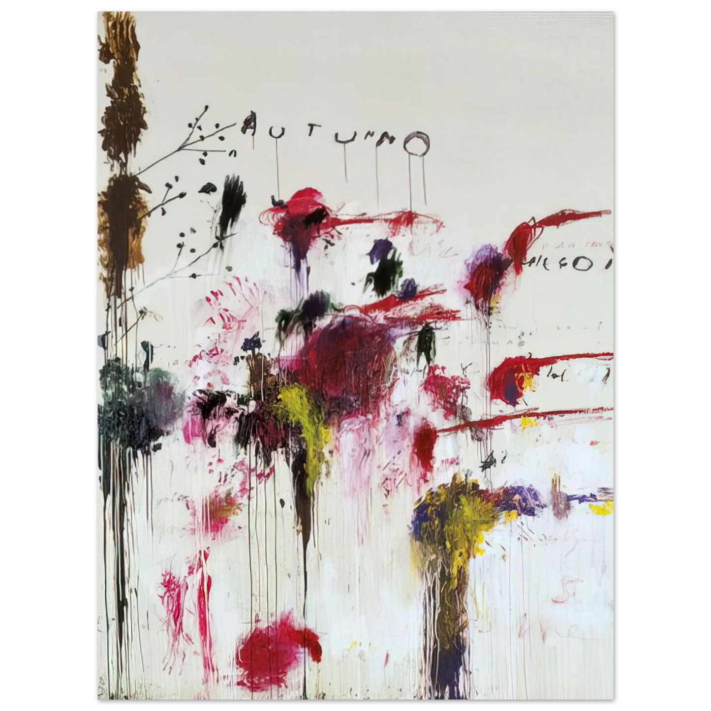 Cy Twombly - Quattro Stagioni II. Autunno  75x100 cm / 30x40inches Fine Art Poster