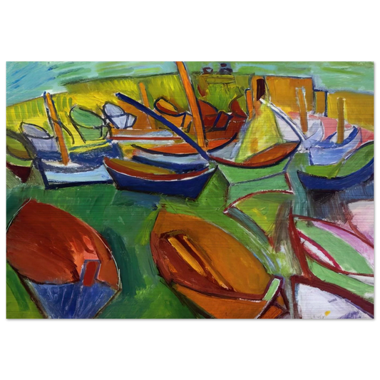 MARTIGUES 1907 - Raoul Dufy Brushed Aluminum Print - 70x100 cm / 28x40 inches | Raoul Dufy Aluminum Print | Raoul Dufy Prints