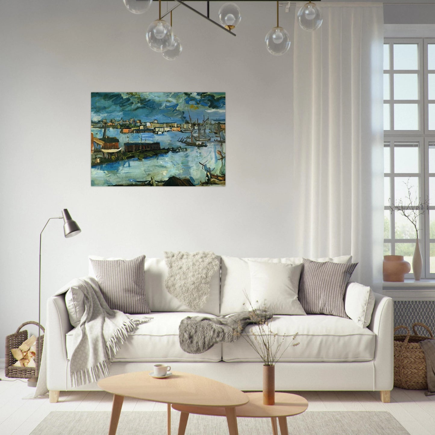 STOCKHOLM HARBOUR - OSKAR KOKOSCHKA Brushed Aluminum Print - 70x100 cm / 28x40 inches | OSKAR KOKOSCHKA Aluminum Print | OSKAR KOKOSCHKA Prints