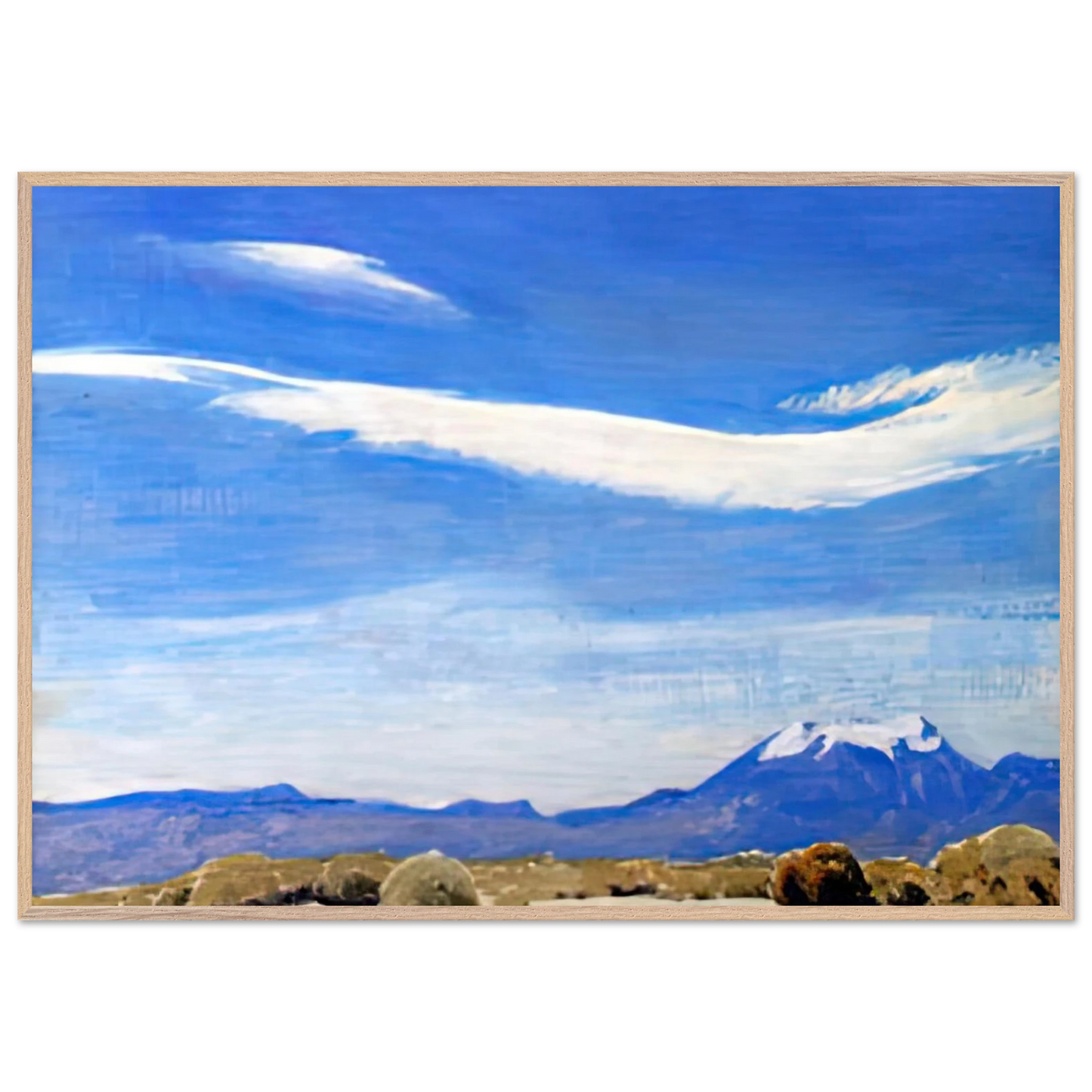 Maynard Dixon - THE CLOUD COACHELLA VALLEY CALIFORNIA 1940 Wall art - 45x60 cm / 18x24 inches - Premium Wooden Framed Poster With Fine Art Paper-canvas - White frame
