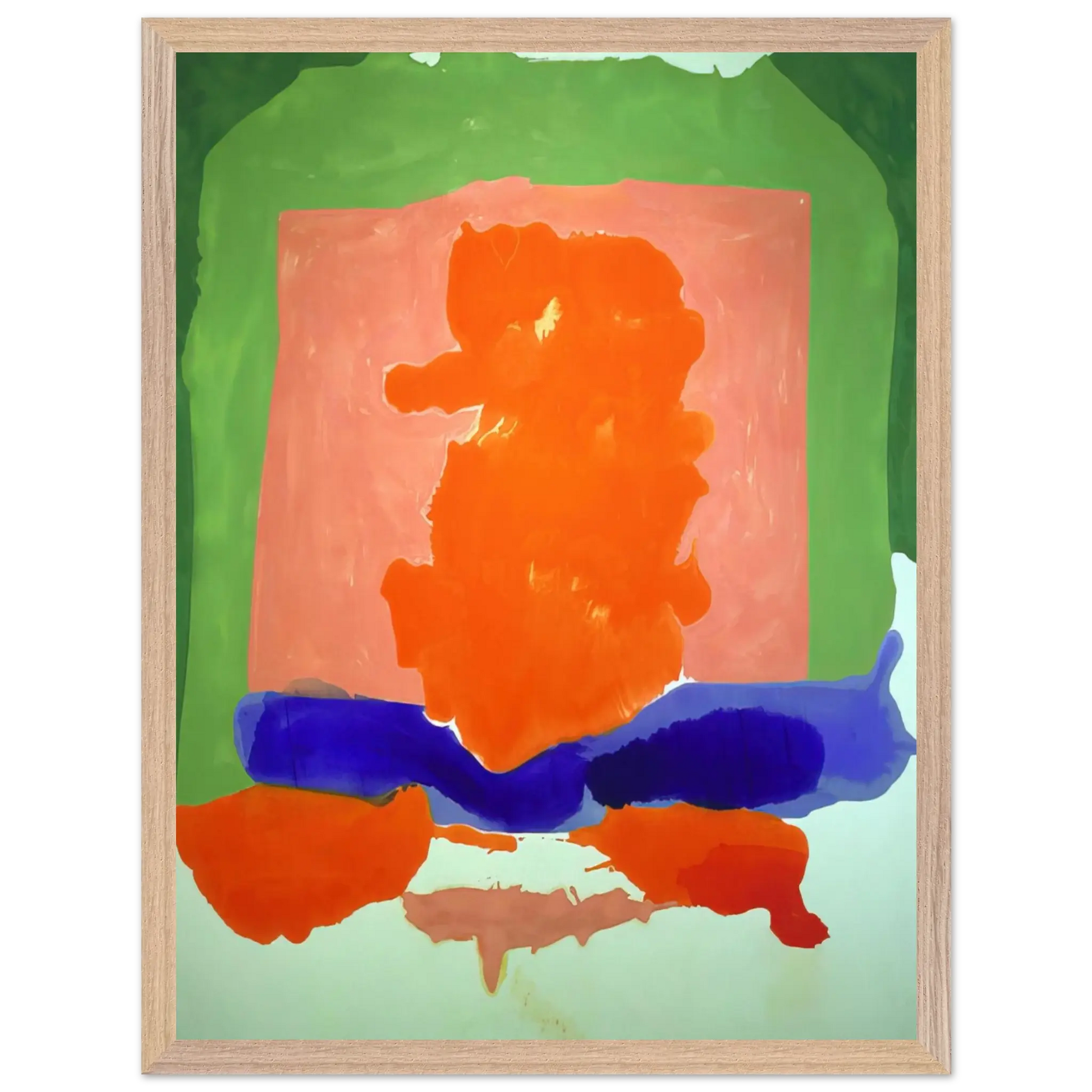 Helen Frankenthaler - Small s Paradise - 1964 Wall art - 45x60 cm / 18x24 Inches - Premium Wooden Framed Poster With Fine Art Paper - Black frame