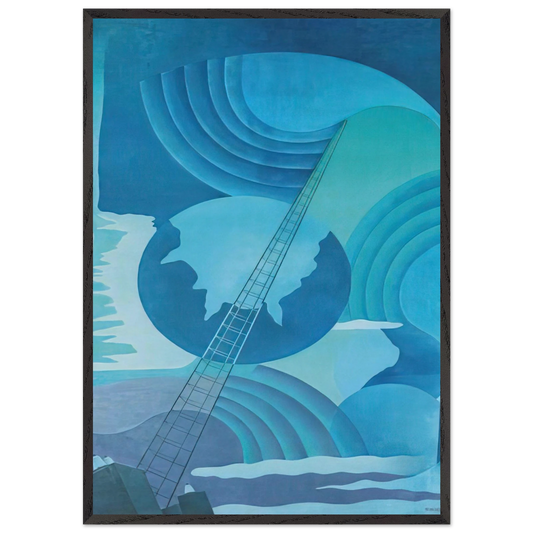 Synthesis of Radio Communications - 1933 - 1934 Palermo Sicily Italy - Benedetta Cappa 70x100 cm / 28x40 inches Framed Art Print – Black Wooden Frame
