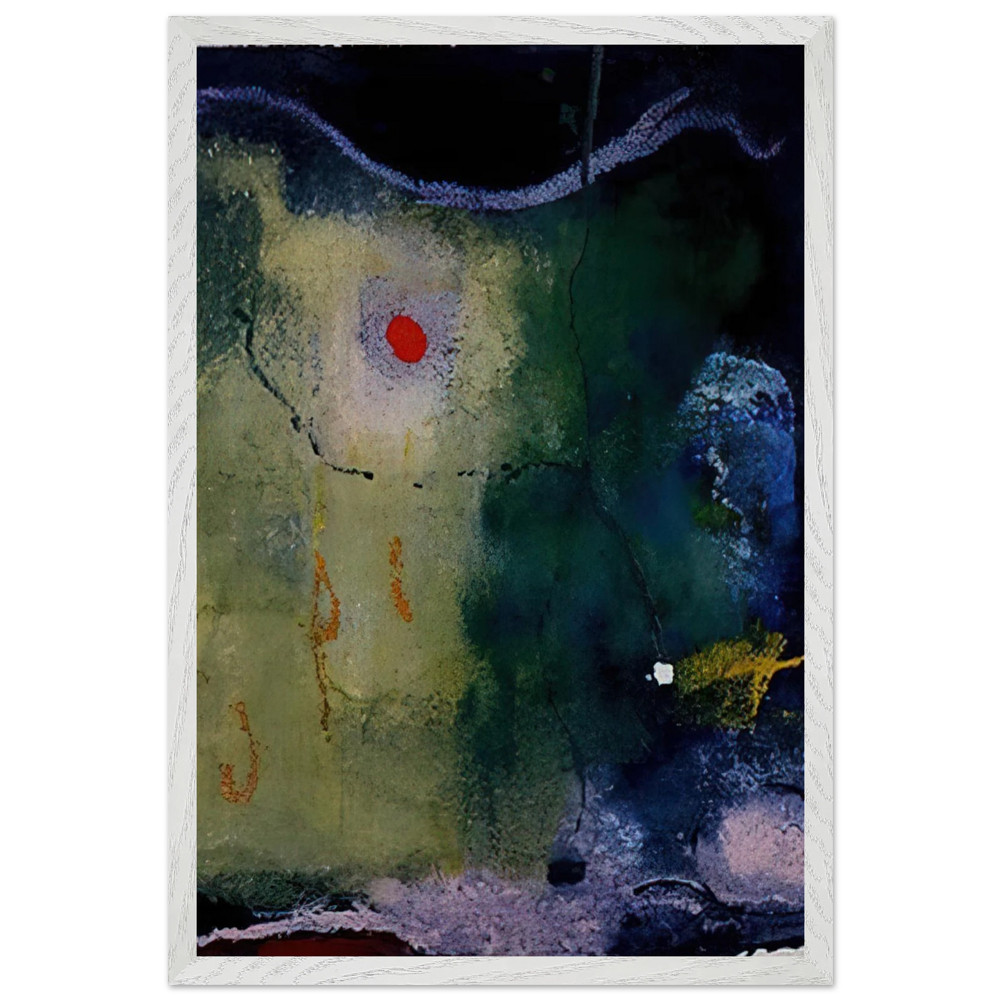 Helen Frankenthaler - The Other Side of the Moon - 1995 Wall art - A2 (42 x 59.4  cm) - Premium Wooden Framed Poster With Fine Art Paper-canvas - White frame
