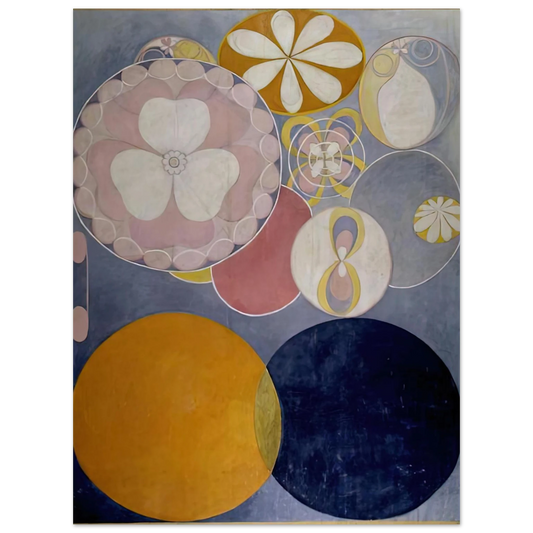 Hilma af Klint - DE TIO ST RSTA N 2 BARNAALDERN 1907 Wall art - 13x18 cm / 5x7 inches - Fine Art Poster-canvas - -