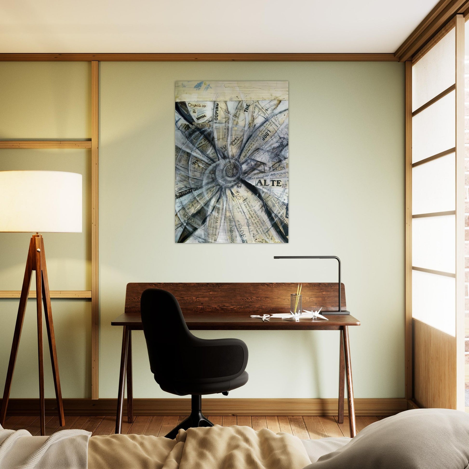 OMAGGIO A BETUDA FUTURISTA 1915 - Carlo Carra Brushed Aluminum Print - 70x100 cm / 28x40 inches | Carlo Carra Aluminum Print | Carlo Carra Prints