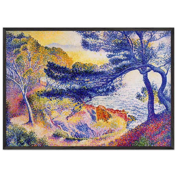 Cape Layet Provence - Henri-Edmond Cross 70x100 cm / 28x40 inches Framed Art Print – Black Wooden Frame