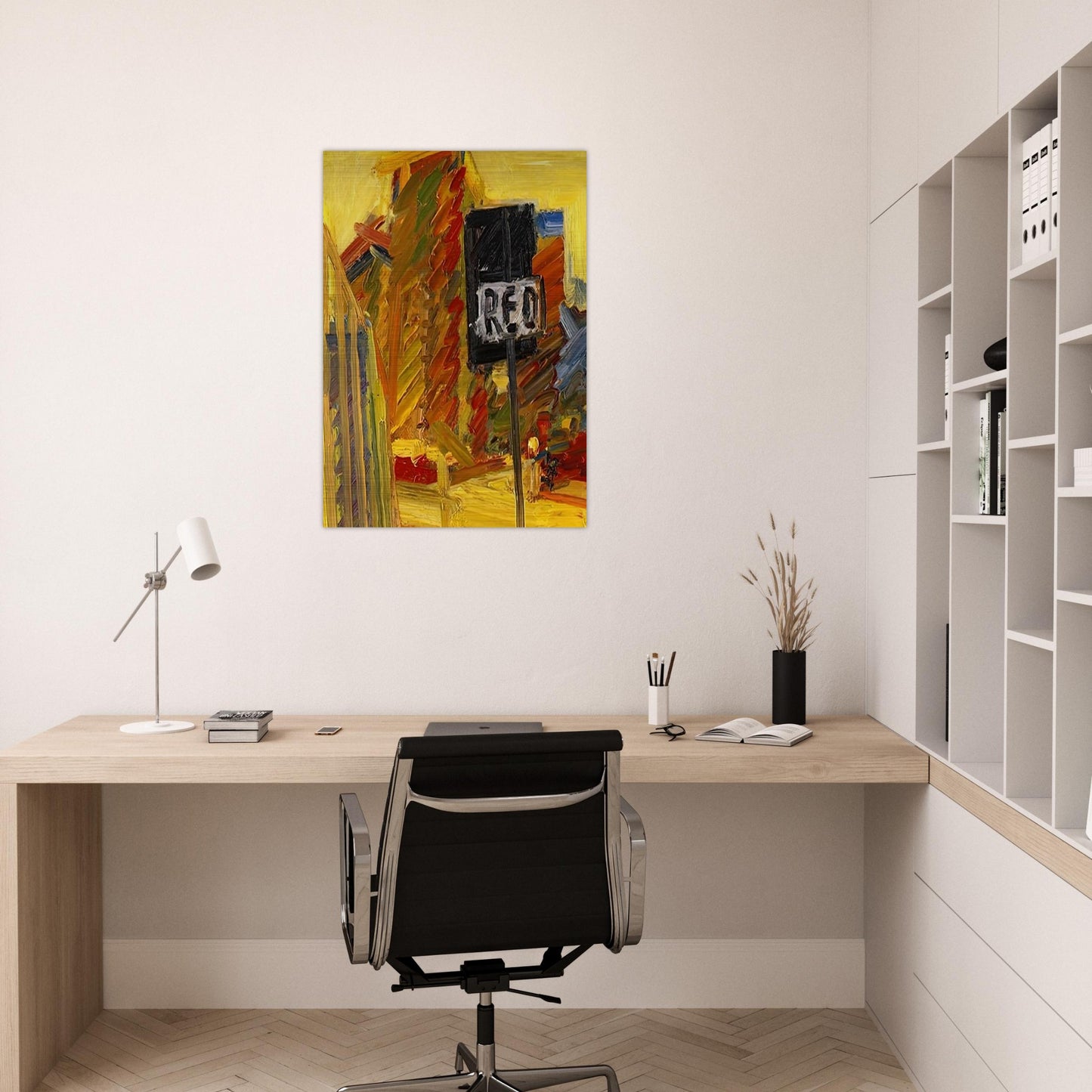 TOWER BLOCKS - Frank Auerbach Brushed Aluminum Print - 70x100 cm / 28x40 inches | Frank Auerbach Aluminum Print | Frank Auerbach Prints