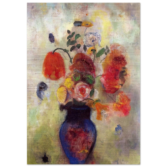 BOUQUET OF FLOWERS 3 - Odilon Redon Brushed Aluminum Print - 70x100 cm / 28x40 inches | Odilon Redon Aluminum Print | Odilon Redon Prints