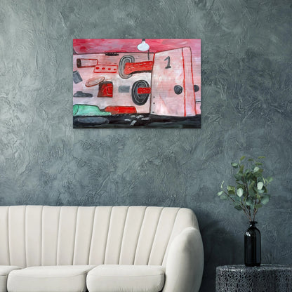 INSIDE OUTSIDE 1977 - Philip Guston Brushed Aluminum Print - 70x100 cm / 28x40 inches | Philip Guston Aluminum Print | Philip Guston Prints