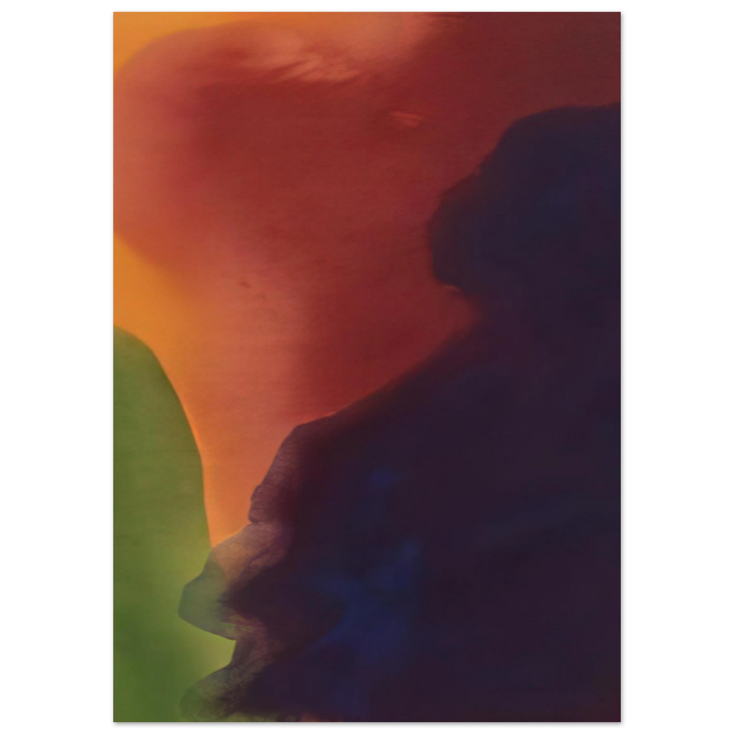 Helen Frankenthaler - Blue Atmosphere III - 1963 Wall art - 40x50 cm / 16x20 inches - Premium Wooden Framed Poster With Fine Art Paper-canvas - Wood frame