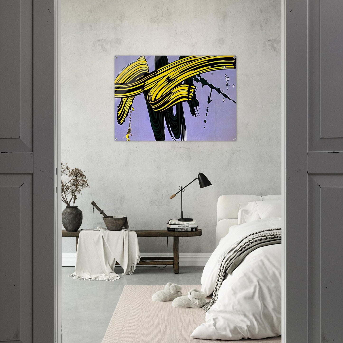 YELLOW AND GREEN BRUSHSTROKES 1966 - Roy Lichtenstein Acrylic Print - 70x100 cm / 28x40″ inches