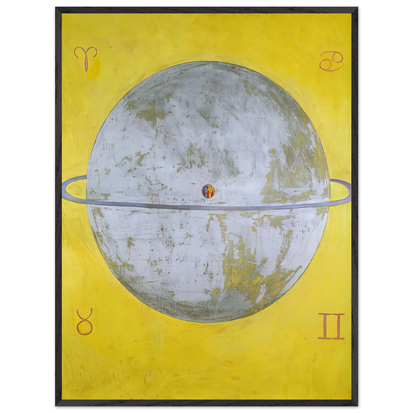 Hilma af Klint - THE DOVE NR 12 1915 Wall art - 70x100 cm / 28x40 inches - Premium Wooden Framed Poster With Fine Art Paper-canvas - Black frame
