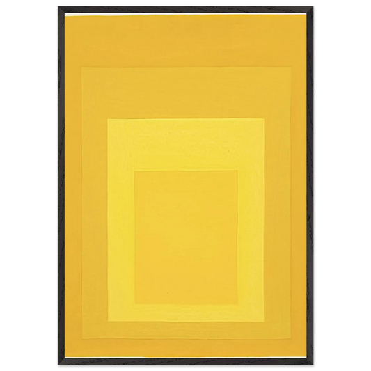 HOMAGE TO THE SQUARE 1964 - Josef Albers 70x100 cm / 28x40 inches Framed Art Print – Black Wooden Frame