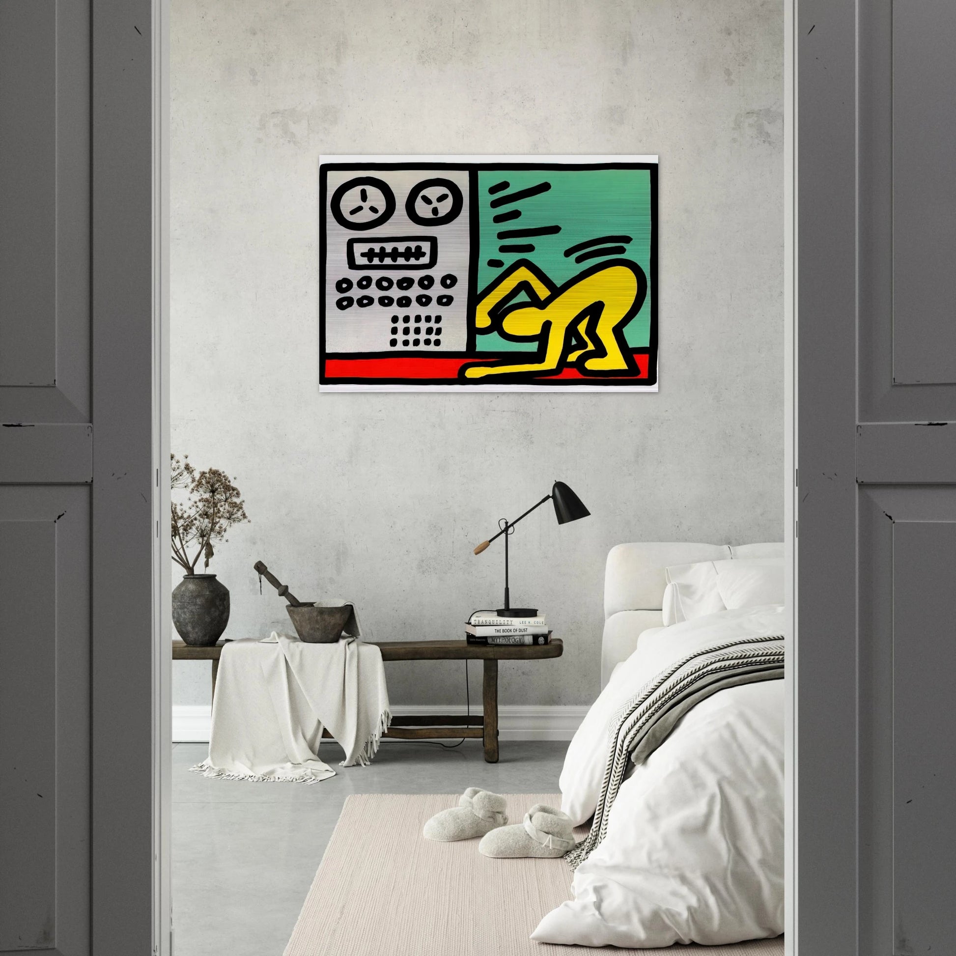 POP SHOP III 1989 - Keith Haring Brushed Aluminum Print - 70x100 cm / 28x40 inches | Keith Haring Aluminum Print | Keith Haring Prints